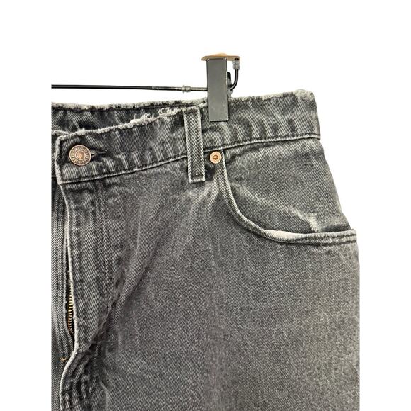 Vintage Levis 551 Jeans Womens 16 short Black Relaxed Fit Tapered Leg USA 90s - Picture 4 of 6